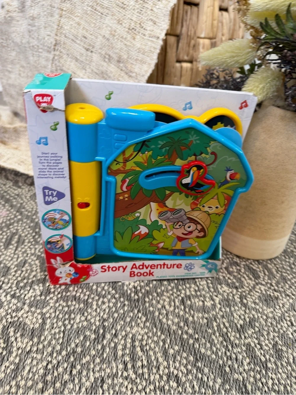 New Baby Toddler Story Adventure Book - Blue & Yellow Interactive Kids Toy